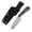 Nitro V&Copper Carbon Fiber, variant on Kansept Valk Fixed Blade 3"Rose Gold Nitro V Blade, Black G10 Handle,Sparrow Knife Design,G019A1,With Sheath