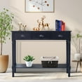 thumbnail image 2 of Urbanest Modern Burlington Console Table with 3 Drawers (Solid Wood, Black), 2 of 16