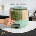 thumbnail image 6 of Thyme & Table 6 Section Rotating Plastic Food Storage Dispenser with Removable Drawer, Green, 6 of 9