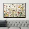 thumbnail image 3 of IDEA4WALL Framed Canvas Wall Art Minimal Wildflowers Floral Garden Illustrations Retro Countryside Art Botanical Colorful Print Relax/Calm for Living Room, Bedroom, Office - 24"x36" Black, 3 of 5