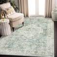 thumbnail image 4 of Lahome 5x7 Farmhouse Washable Rug Indoor, Non Slip Rugs for Livng Room, Soft Ultra Thin Green Bedroom Rug Throw Carpet for Nursery Playroom, 4 of 8