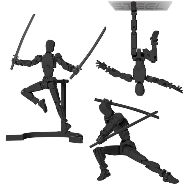 Titan 13 Action Figure,Assembly Completed Dummy 13 Action Figure Lucky 13 Action Figure T13 Action Figure 3D Printed Multi-Jointed Movable, 13 Action Figure Toy