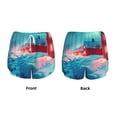 thumbnail image 6 of Goofa Aurora Borealis Village Printed Women 2 in 1 Running Shorts,Quick Dry Athletic Workout Shorts,High Waisted Athletic Shorts with Liner Pockets-Medium, 6 of 9