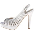 thumbnail image 5 of Benjamin Walk 848231018827 Touch Ups Womens Maureen Platform Sandal, White - Medium 10, 5 of 7