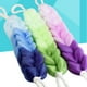 thumbnail image 4 of 3 esponjas exfoliantes de baño, esponja de ducha, esponja elástica de malla, correa de mano, tira de baño multifunción de doble cara (morado degradado, verde degradado, azul degradado)., 4 of 5
