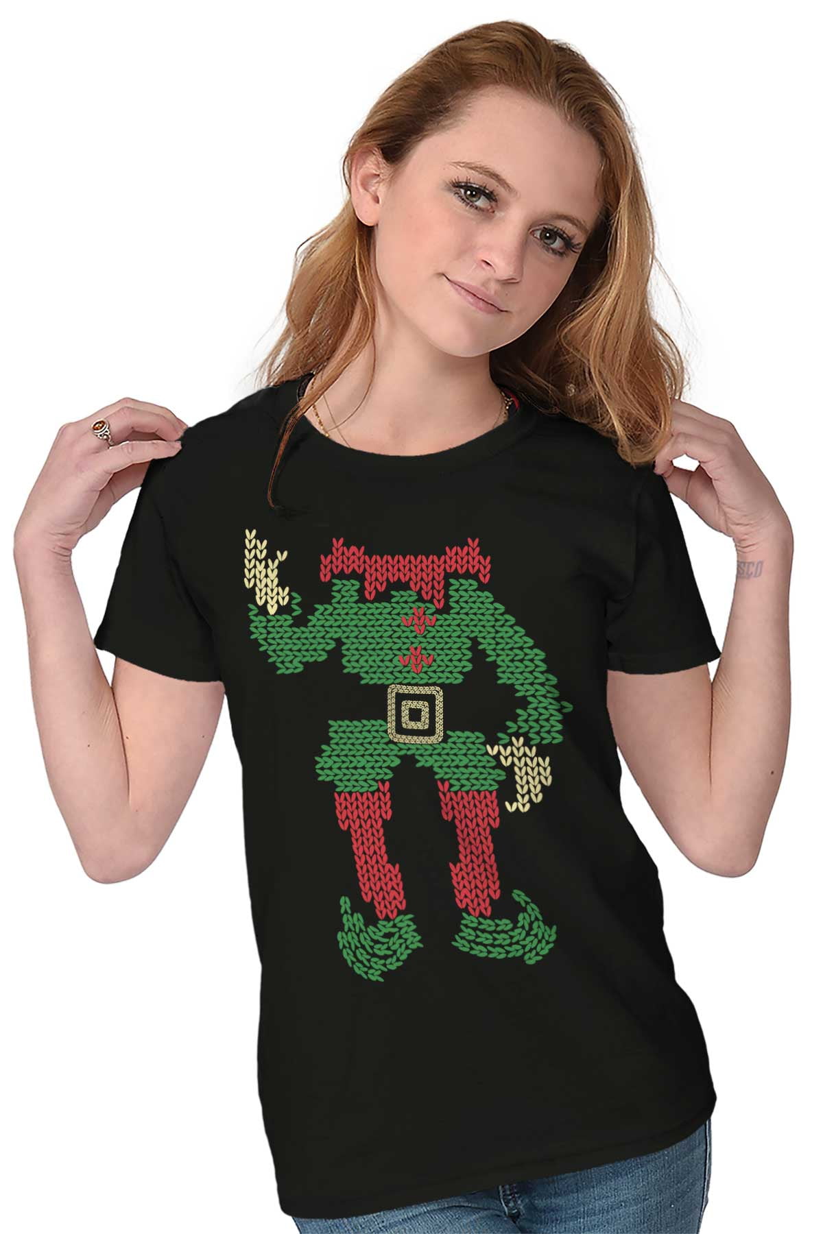 Santa Claus Elf Christmas Womens T 