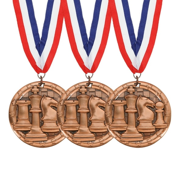 Uxcell Tournament Stars Award Medals with Ribbons, Winner Medals Prizes for Competitions Sports Party Copper