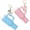 Blue-pink, variant on Mini Tumbler Keychain Set of 2, Mini Cup Keychain for School Bag or Lip Balm