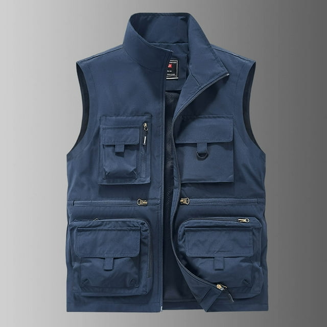 LOVZFMLL Vestes pour Hommes Minces Sports Multi-Poches Décontractés Amples Alpinisme Outils Vestes Extérieures