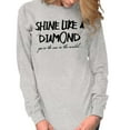 thumbnail image 4 of Shine Like Diamond Sparkle Unique Women Plus Size Long Sleeve Graphic Tee Brisco Brands 3X, 4 of 5
