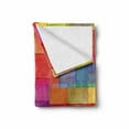 thumbnail image 2 of Abstract Soft Flannel Fleece Throw Blanket, Rainbow Colored Geometric Square Shaped Blurry Hazy Effects Watercolor Design, Cozy Plush for Indoor and Outdoor Use, 70" x 90", Multicolor, by Ambesonne, 2 of 6