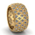 thumbnail image 2 of 3.00Ct Round Cut Natural Diamond Wide 5Row Anniversary Wedding Eternity Band Ring Solid 18k Gold F VS1, 2 of 3