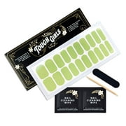 TOUGH GIRLS | Nail Polish Strips | 20 Stylish Strips | Brighter, Thicker, Tougher | Includes Cuticle Stick, Nail File, Nail Wipes (Lime Green)