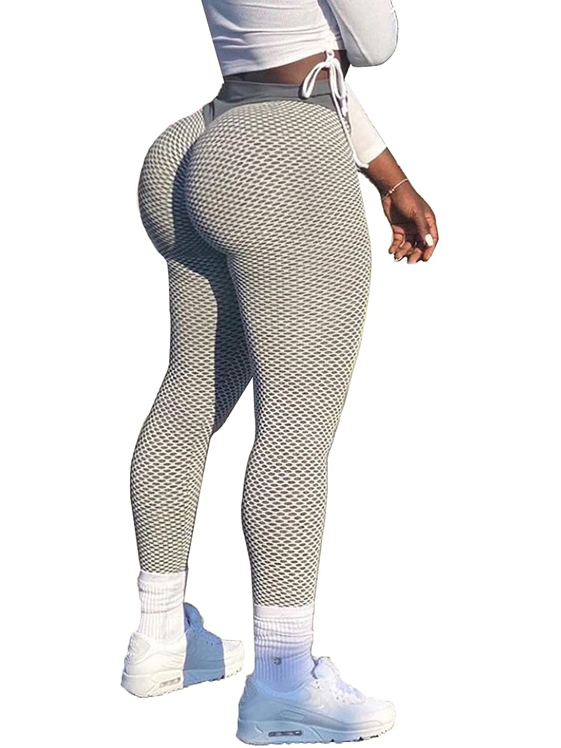 Yoga Pants for Women Plus Size High Waisted Tummy Control Slimming Booty Leggings Workout Running Butt Lift Tights