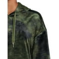 thumbnail image 3 of Time and Tru Women's Tie Dye Velour Hoodie, Sizes XS-3XL, 3 of 5