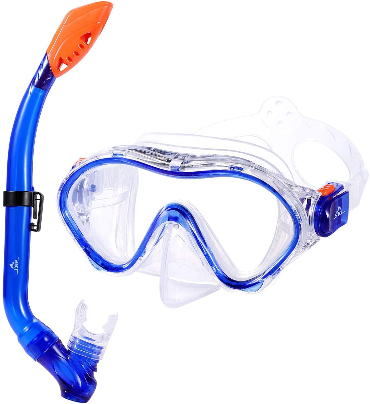 Children Boy Girl Kids Dive Mask Dry Snorkel Fins Snorkeling Gear Package Set 