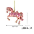 thumbnail image 2 of Bzdzmqm under $5 Acrylic Christmas Pendant, Acrylic 2D Christmas Pony Ornament, Flat Christmas Tree Decoration, Holiday Home Decor Hanging Pendant, Colorful Acrylic Christmas Ornament, 2 of 5