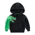 thumbnail image 2 of Esaierr Toddler Baby Boys Dinosaur Sweatshirt Coat for Kids Hooded Zip Jacket Casual Sweatshirt Outerwear for 1-9Y, 2 of 6