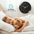 thumbnail image 4 of REGALWOVEN Wall Clock, Silent Non-Ticking Modern Battery Operated Clocks for Living Room, Office, Home, Bathroom, Kitchen, Bedroom Yellow 12 Inch, 4 of 6