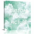 thumbnail image 2 of Green Sky Cloud Wall Art Painting on Canvas, Natural Landscape Scenery Ombre Canvas Art Home Prints Wall Art Framed Modern Artwork for Living Room Bedroom Wall Decor 16x16in, 2 of 9