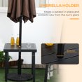 thumbnail image 1 of Sturdy Black Rattan Coffee Table with Umbrella Hole for Patio or Garden, 1 of 7