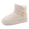 thumbnail image 2 of Slip On Bots Botas Nieve Tobillo Invernal La Plataforma Forrada Pieles Impermeables para Mujeres Al Aire Libre, 2 of 9