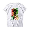 thumbnail image 4 of DDAPJ pyju Black History Month T-shirts for Women Short Sleeve African American Country Celebration Tee Shirts Color Block Printed Casual Round Neck Tee Tops White XXXL, 4 of 5