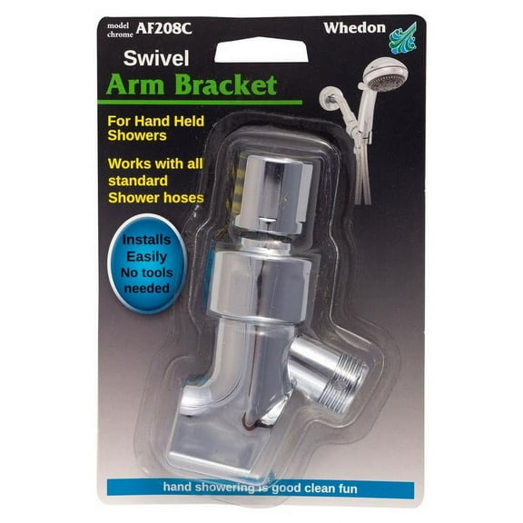 Whedon AF208C Chrome Swivel Shower Arm Bracket for Handheld Showers