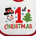 thumbnail image 4 of Inktastic 1st Christmas Boys or Girls Baby Bib, 4 of 4