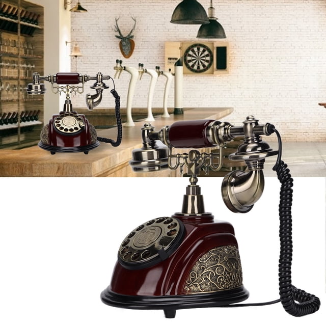 Teléfono Fijo Vintage, Regalo Elegante De Teléfono Vintage Con Cable De EE. UU. UU. Reino Unido Para Decoración De Oficina Para Decoración De Bar Para Decoración Del Hogar