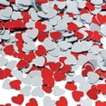 thumbnail image 2 of senveriont Paper Scraps Mini Heart Shape Color Retention Confetti Scramble Assortment Tabletop Ornament for Valentine's Day red silver15mm 1Set, 2 of 6