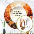 thumbnail image 3 of Designart "Bold Landscape Of Canyon Desert Sunset" Canyon Round Mirror Wall Decor Traditional - Large Orange Round Office Mirror - Round Mirror - 29" x 29", 3 of 6