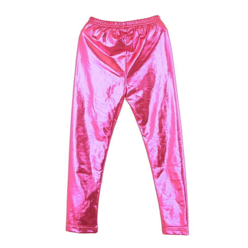  Fancy Uyee Kids Toddler Girls Faux Leather Pants Shiny Strech Leggings  Tights (Pink, 5T): Clothing, Shoes & Jewelry