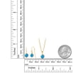 thumbnail image 2 of Gem Stone King 2.25 Ct Blue Simulated Opal 14K Gold Filled Pendant and Earrings Jewelry Set With Chain, 2 of 3