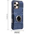 thumbnail image 5 of Elegant Choise Case with Flip Card Slot and Kickstand for iPhone 16 Pro Max/16 Pro/16 Plus/16 Heavy Duty Rugged Phone Cover, Blue, 5 of 13