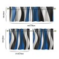 thumbnail image 6 of Marble Modern Geometric Flowers Abstract 3-Piece Kitchen Curtains Set Kitchen Curtains Sets with Valance for Windows Rod Pocket Machine Washable Kitchen Decor Decorations (54"x18"+2x27.5"x24"), 6 of 6