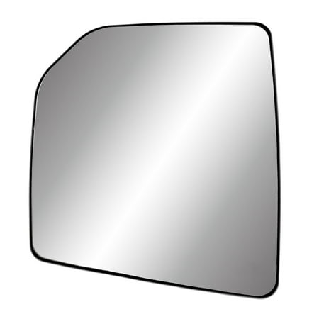 33307 - Fit System Driver Side Heated Mirror Glass w/ backing plate, Ford F150 15-18, single lens, w/ o tow pkg, w/ o spot mirror, w/ o auto dimming, w/ o blind spot detection