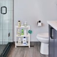 thumbnail image 3 of XEOVHV 3 Tier Shower Caddy Organizer Shelf Standing, 15.8 X 8.1 X 22.4 Inches, Rustproof, Plastic Floor Storage Rack For Bathroom, Countertop, Shower Pan, Narrow Place, White Promotional Clearance, 3 of 6