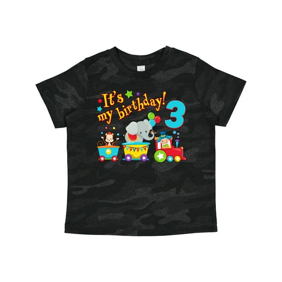 Inktastic It's My Birthday Circus Train 3rd Birthday Boys or Girls Toddler T-Shirt