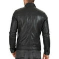 thumbnail image 3 of Men's Stylish Black 100% Genuine Lambskin Leather Lightweight Soft Satin lining Jackets for Men - XXL Size, 3 of 4