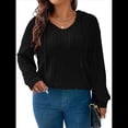 thumbnail image 2 of Sudadera con Capucha para Mujer, de Larga, Holgada y con Cordón Ajustable, Básica Negro XXXL, 2 of 7
