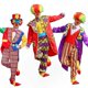 thumbnail image 2 of Clown Costume Set for Adults - 5 Pieces Unisex Cosplay Outfit with Accessories, 2 of 5