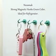 thumbnail image 4 of Neosmuk Magnetic Hooks, 28 lb+ Heavy Duty Earth Magnets with Hook for Refrigerator, Extra Strong Cruise Hook for Hanging, Magnetic Hanger for Cabins, Grill (Green, Pack of 10), 4 of 14
