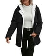 thumbnail image 2 of ZyeKqe Womens Jackets Winter Fleece Lined Sherpa Warm Hooded Coats Thicken Fuzzy Casual Plush Outerwear Clothes, 2 of 10