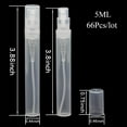 thumbnail image 2 of 66 pcs 5ML Mini Cute Clear Plastic Empty Spray Bottles,Refillable Perfume Bottle,Empty Mist Mouthwash Atomizer Bottle for Essential Oils, Travel Party Portable Makeup Tool (66 pcs 5ML), 2 of 5