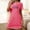Hot Pink, variant on Royisotas Gray Nightgowns for Women Casual Plus Size Loungewear Comfortable Crew Neck Juniors Sleepwear