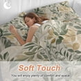 thumbnail image 5 of Sage Green Yellow Botanical Duvet Cover Set, Spring Summer Vintage Soft Duvet Cover Twin Size Bedding Set 4 Pieces, 1 Quiltcover and 2 Pillowcases with Zipper, 1 Bed Sheet for All Seasons, 5 of 9