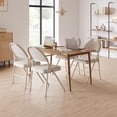 thumbnail image 3 of Qinaqin 4-Piece Set de Folding Metálico Chairs con Non-Slip Foot Pads Cotton Linen Seats y Support para Indoor/Outdoor Use Restaurants Beige, 3 of 7