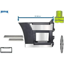 Kozak Replacement Rear Step Side Fairing Panel Compatible with Volvo VNL 2004-2017 Trucks, Right Passenger Side, 33" with Chrome Trim