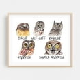 thumbnail image 2 of Owl Caffeine Meter - Painting Humor Coffee Quote Bird Nature Unframed Wall Art Print 18 x 24 inches, 2 of 6